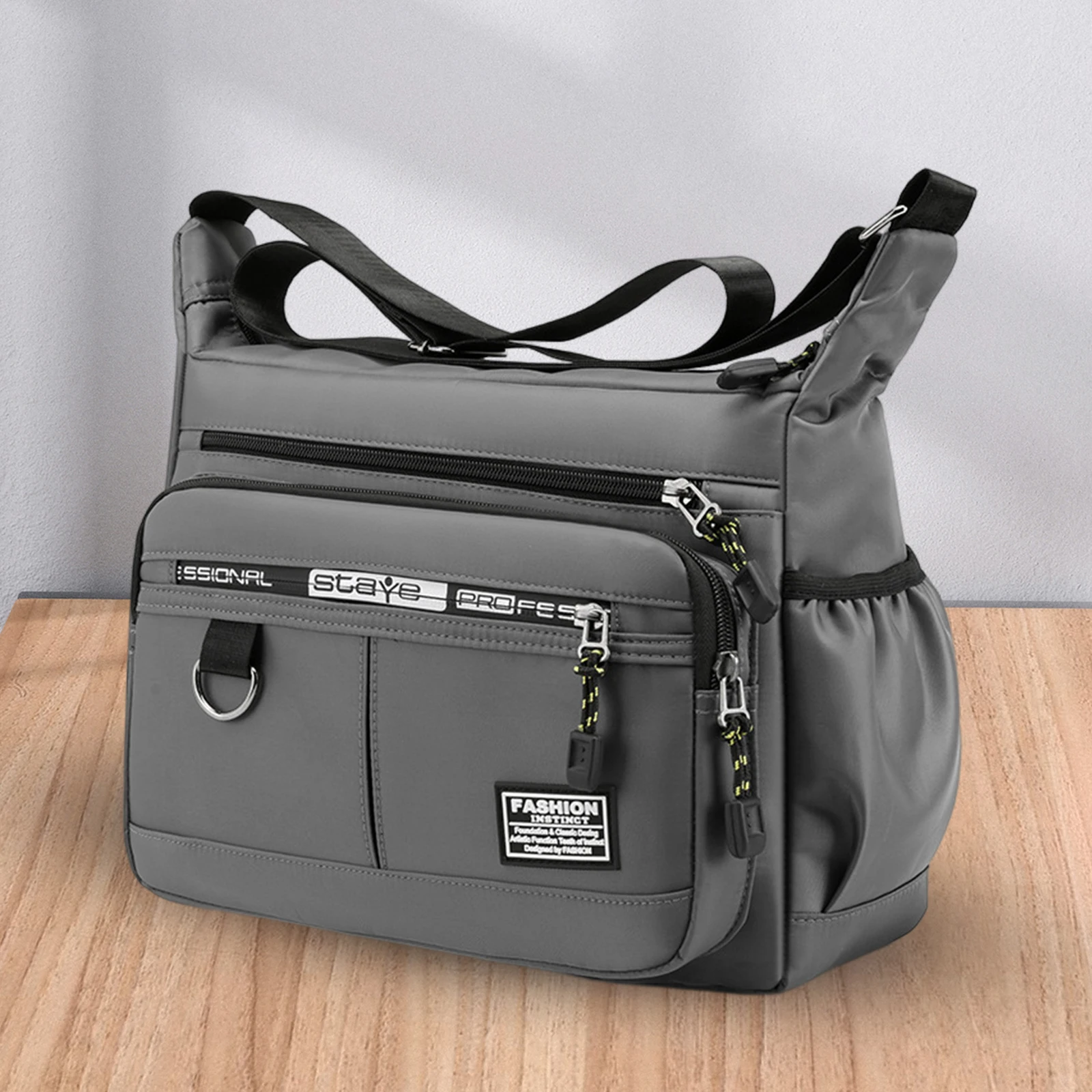 Multi-layer Pocket Men Shoulder Bag Large Capacity Zipper Oxford Casual Crossbody Luxury Messenger Bag for Travel Shopping Bag