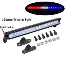 RC Car Roof LED Light Bar - Adjustable Searchlight Attachment (139MM Tricolor)