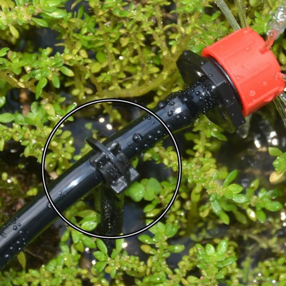 50-200PCS 1/4'' C-type Hook Fixed Stem Support Holder Stakes for 4/7mm Hose Flowerpot Drip Irrigation Fitting Greenhouse 3