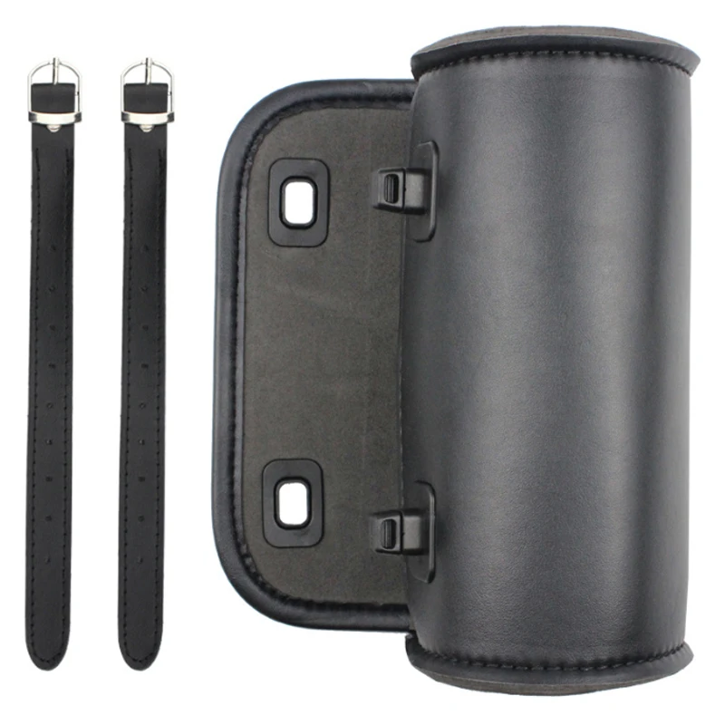Borsa Porta Attrezzi Universale per Moto, Borsa da Manubrio per Forcella Anteriore, Borsa Laterale per Harley Chopper Bobber, Borsa da Coda a Barile - immagine 5