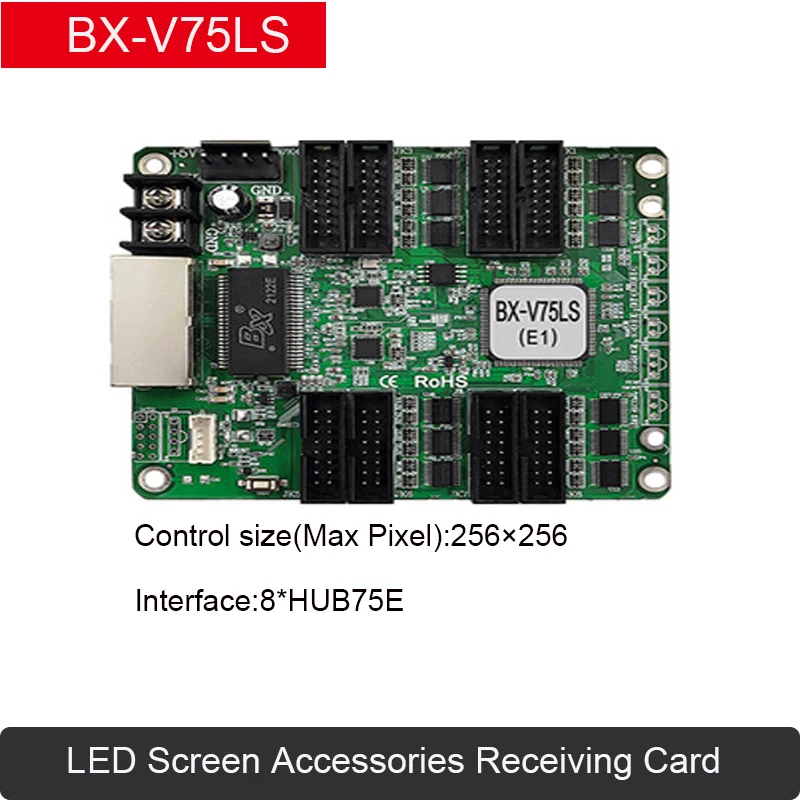 

Free Shipping Onbon BX-V75LS Full color Receiving Card LED display Sceen Control Card Work with All BX sending card HUB75 Port