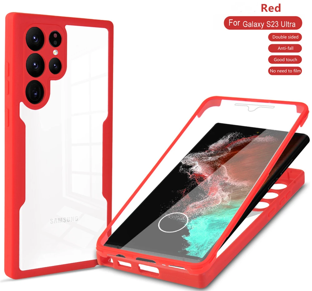 Full Body Clear Phone Case For Samsung Galaxy Series Soft Cover_voghion.com