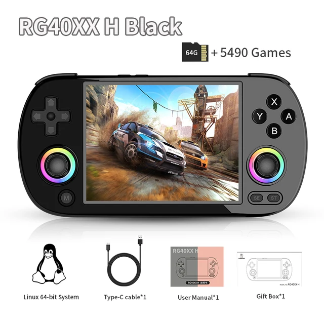 ANBERNIC RG40XX H Handheld Game Console Linux 64-bit System 4.0