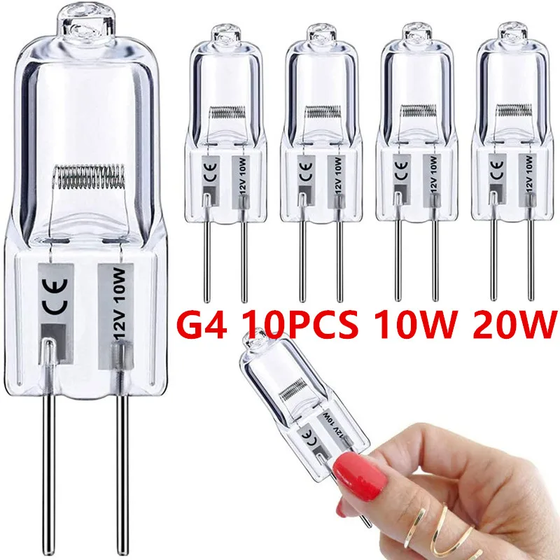 2X LAMPADA ALOGENA G4 35W 12V luce bianca lampadina risparmio elettrico bianco e