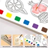 2025 New English Hot Selling Coloring Book Puzzle Students Mini Watercolour Paint Pad Fruit Watercolour Coloring Book 3