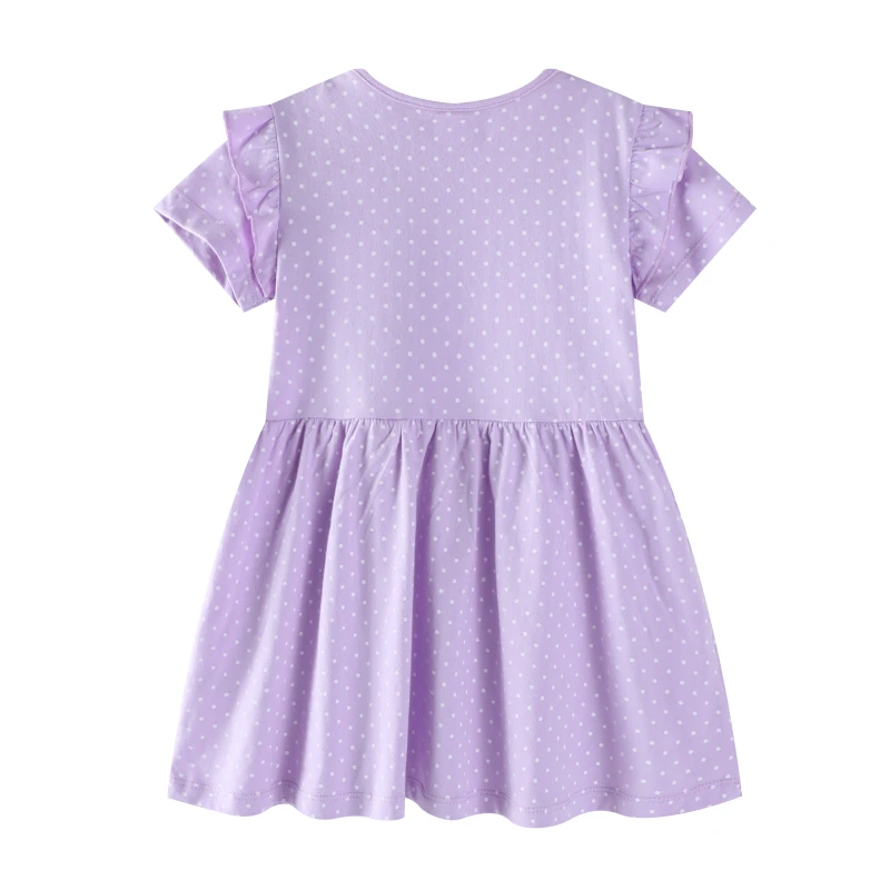 Children's Clothing Baby Girls 2025 Summer Kids Clothes Cotton Embroidered Cartoon Cats Dresses Holiday Gifts