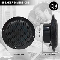 Herdio-Ceiling Bluetooth Speaker Kit, Water Resistant Marine Speakers, Banheiro Cozinha Home Outdoor Camper, 160W, 4" - Imagem 4