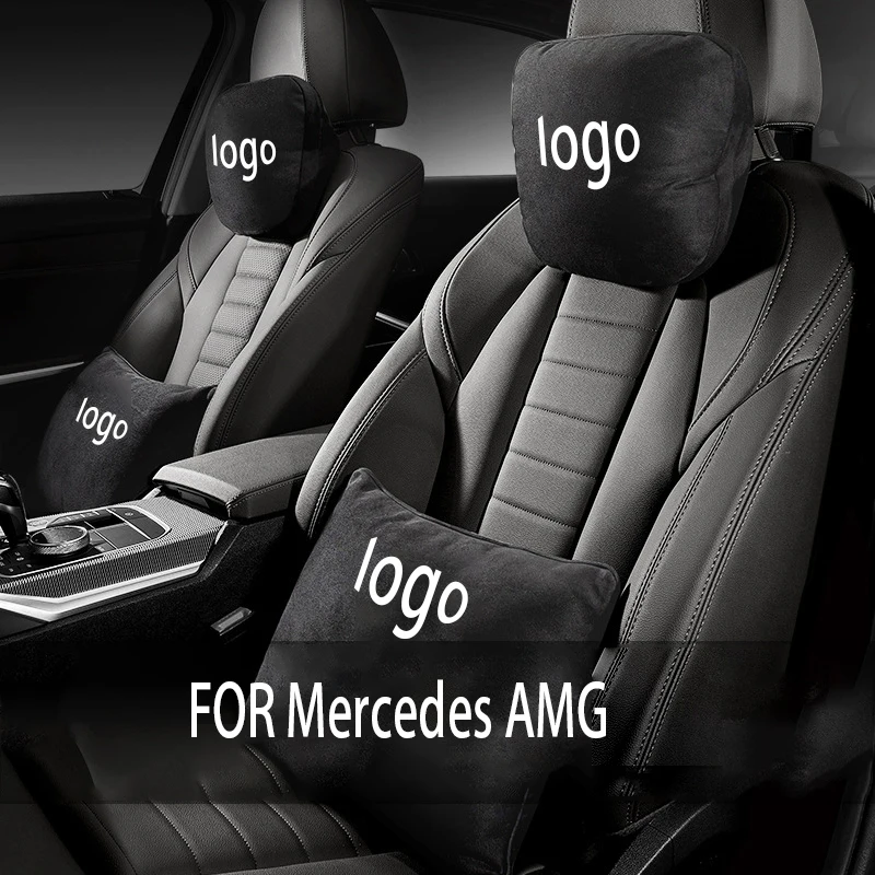 

Top Car Headrest Neck Support Seat For Mercedes AMG Soft Universal Adjustable Car Pillow Neck Rest Cushion
