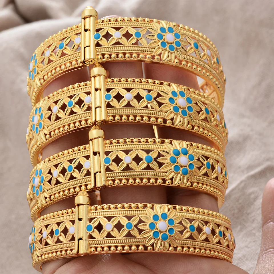 Dubai Zar Bangles Design Women's Dubai Gold Color Bangles Bracelet