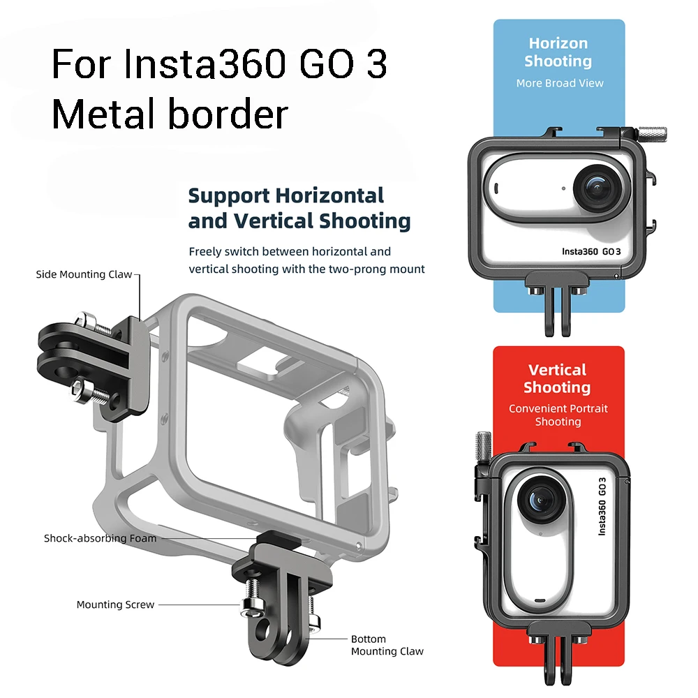 Per Insta 360 Go 3 Metal Bezel Action Camera Insta 360 Go 3 Accessori Cornice Protettiva Estesa