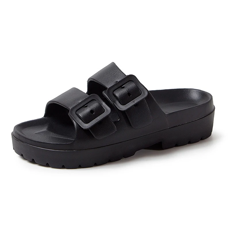 Shevalues Women's Platform Sandals 2025 Summer New Outdoor Anti-slip Beach Slippers With Double Buckle Women Fashion EVA Slides 6