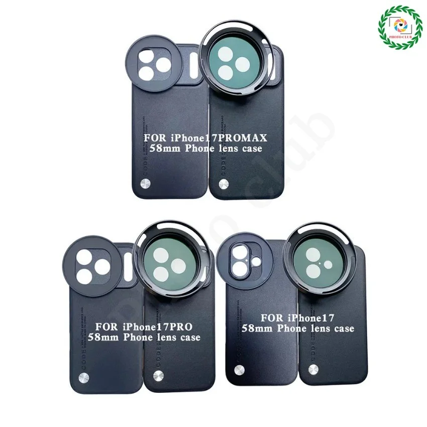For iPhone 17 Pro Max 58MM Thread Interface Filter Ring Adapter Phone Case Filter Phone Case For iPhone 17/17 Pro CPL UV Filter