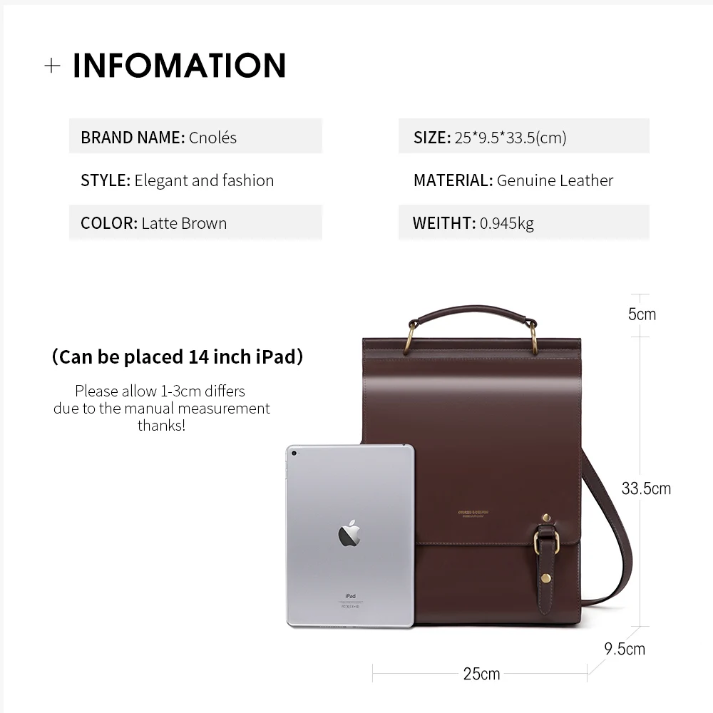 Cnoles Women Leather Backpacks Purse Shoulder Bags Female Vintage Travel Backpack Casual School College Book Bag For Girls - Image 6