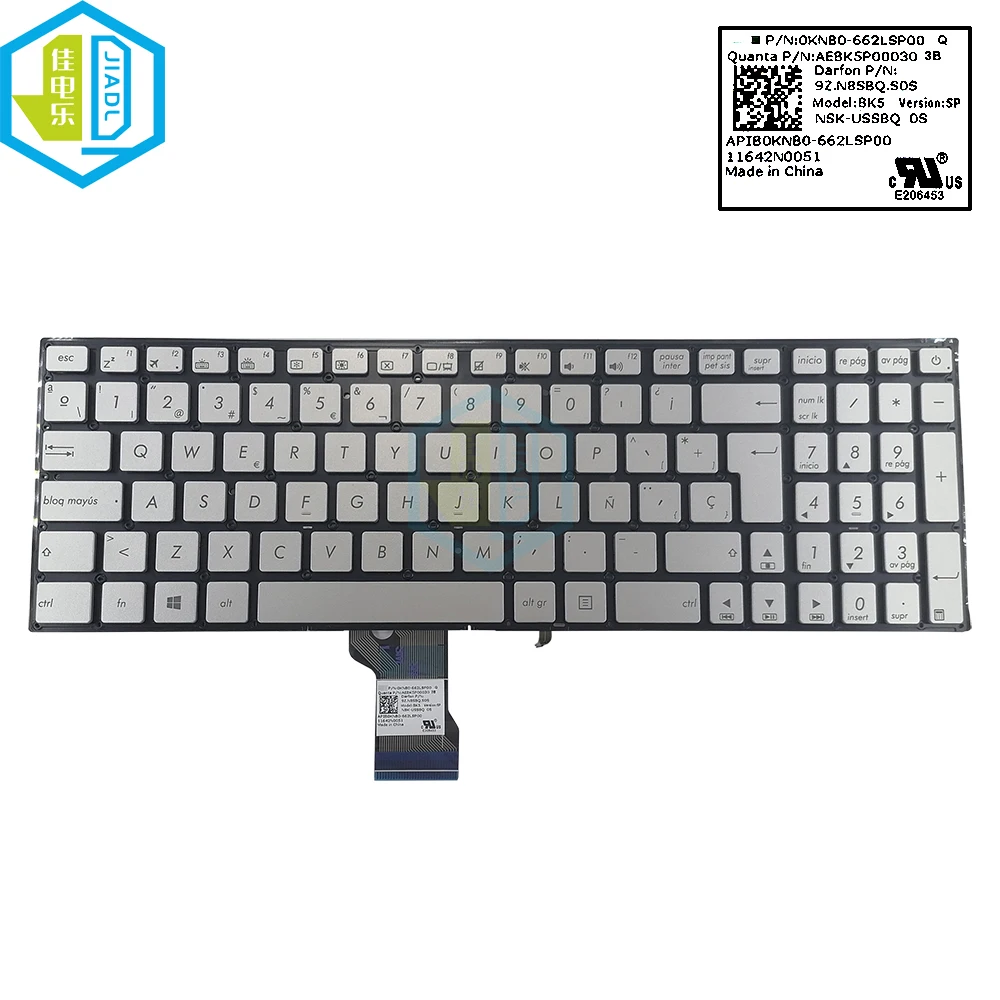 Teclado Espanhol Retroiluminado para Asus Zenbook N501 jw N501vw G501jw Ux501 vw Ux501jw Substituição Retroiluminada - Imagem 5