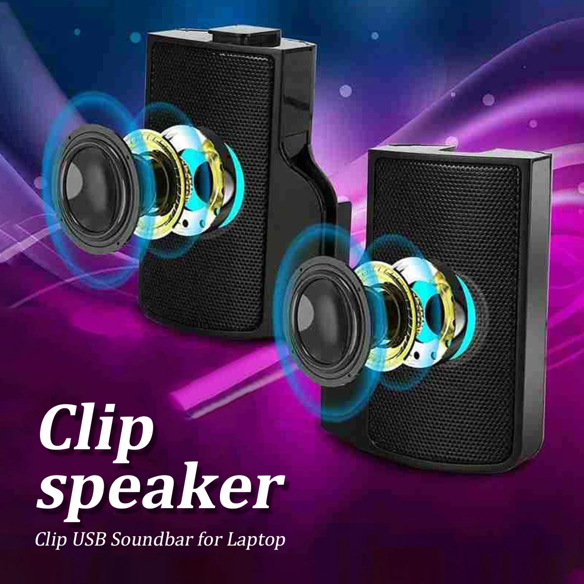 Electronic Clipon Speakers Usb Powered Mini Wired Computer Speaker