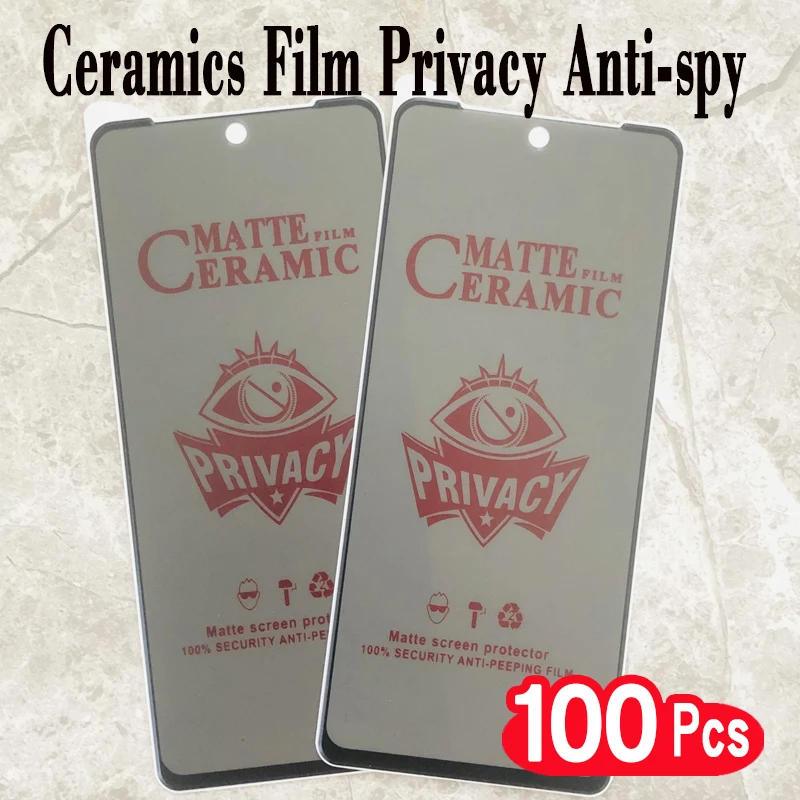 

100Pcs Matte Soft Ceramic Anti-spy Film For Motorola Moto G200 G10 G20 G30 G50 G60 G31 G41 G51 G71 5G Screen Protectors Privacy