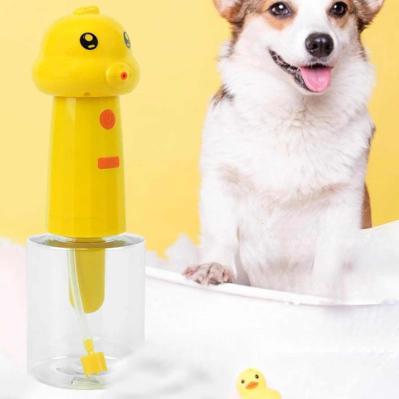 Electric Dog Cleaning Foam Machine Shampoo Sprayer Cartoon Pet Grooming Dog