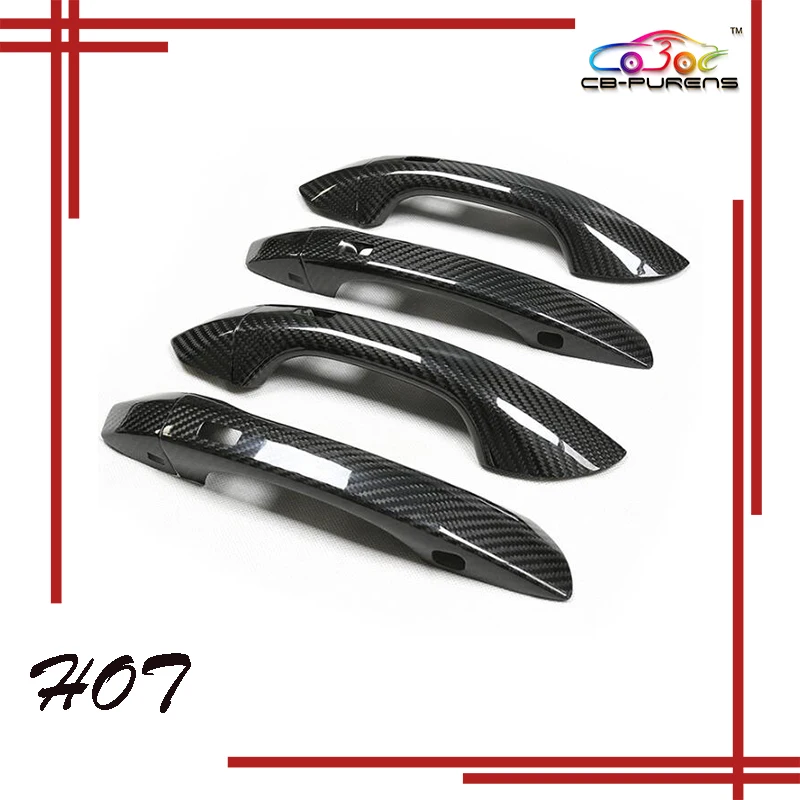 

For Audi A6 C8 A6L S6 RS6 E-Tron Q6 Q8 RSQ8 For Lamborghini URUS 2018+ Add On Style Carbon Fiber Door Handle Cover Trim 8 PCS