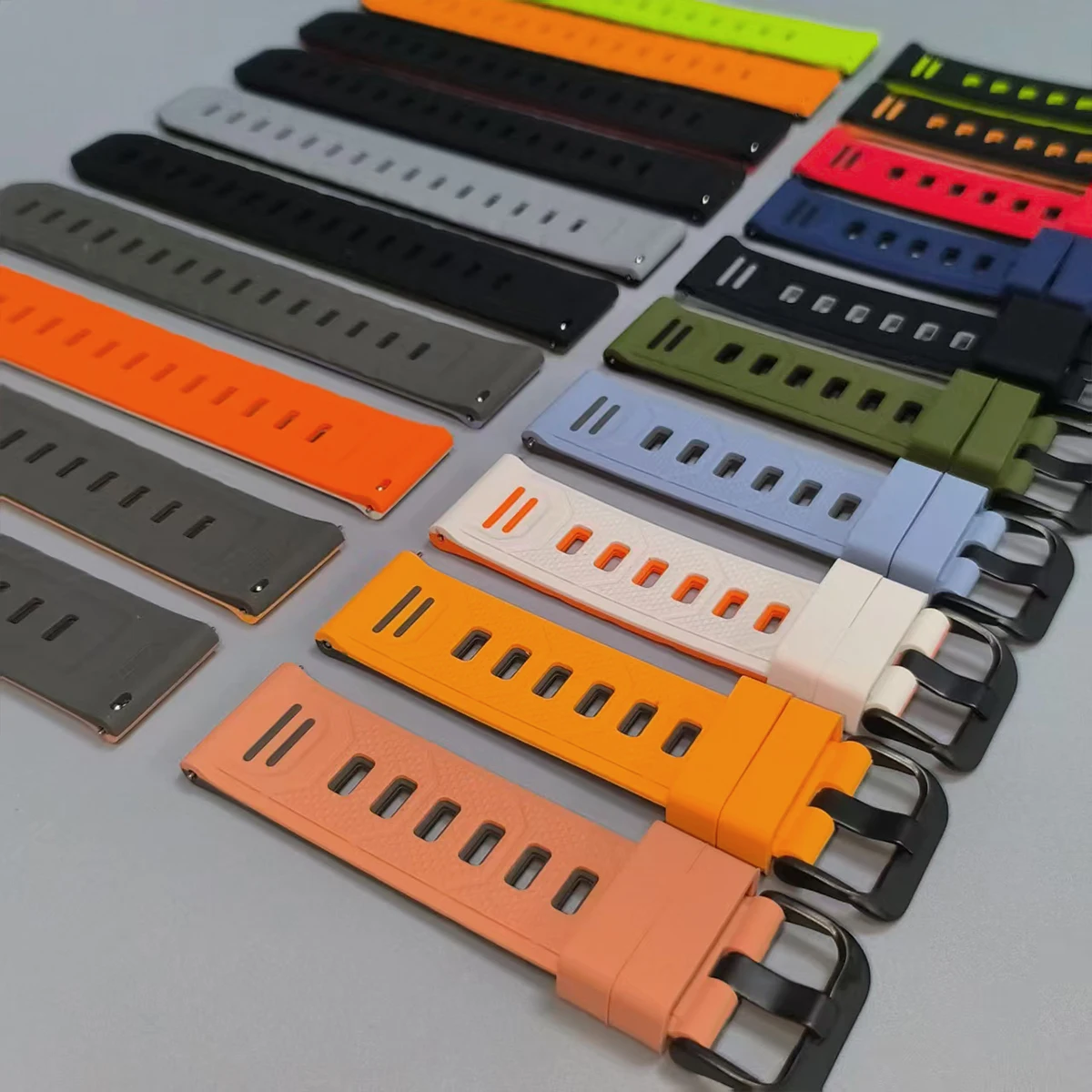 Enhanced Silicone Sport Strap - Premium Watch Band Bracelet 22mm Accessories