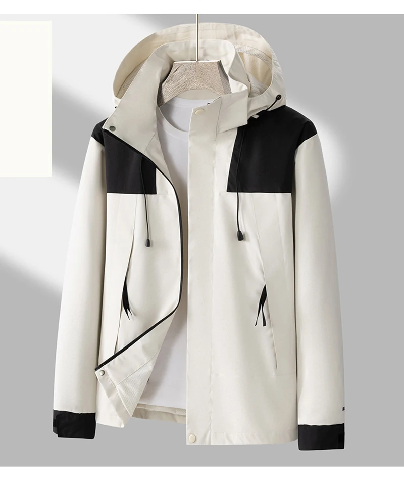 Kadın Su Geçirmez Kayak Ceketi Unisex Açık Tek katmanlı Ceket Dağ Rüzgarlık Kapşonlu Yağmurluk Ayrılabilir Şapka Ceket