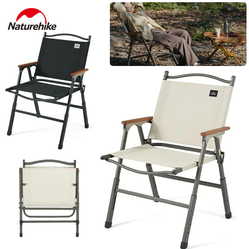 Chaise de camping réglable Naturehike en tissu Oxford 600D - Siège pliant portable pour pêche et voyage