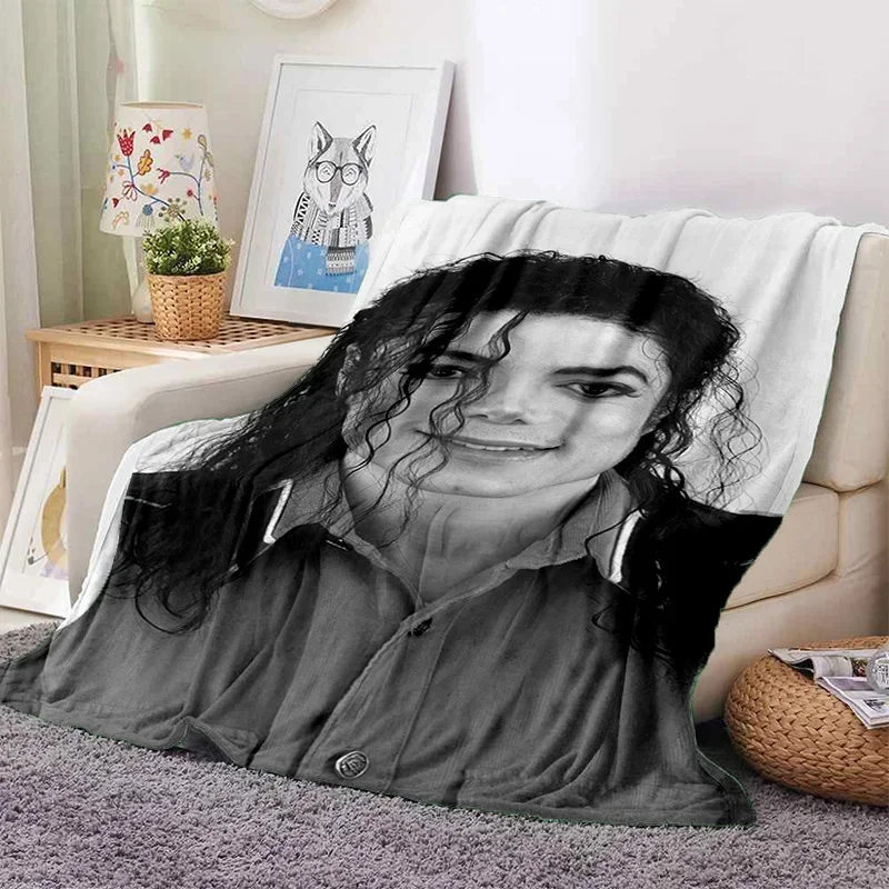 MJ King of Pop Michael Jackson Soft Flannel Blanket for Beds Bedroom Sofa Picnic,Throw Blanket for Cover Outdoors Leisure Gift