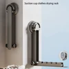 Suction Cup Drying Rack Wall Mount Storage Drying Rack Travel Foldable Clothes Hanger Space Saver Bedroom Balcony Drying Rack 3