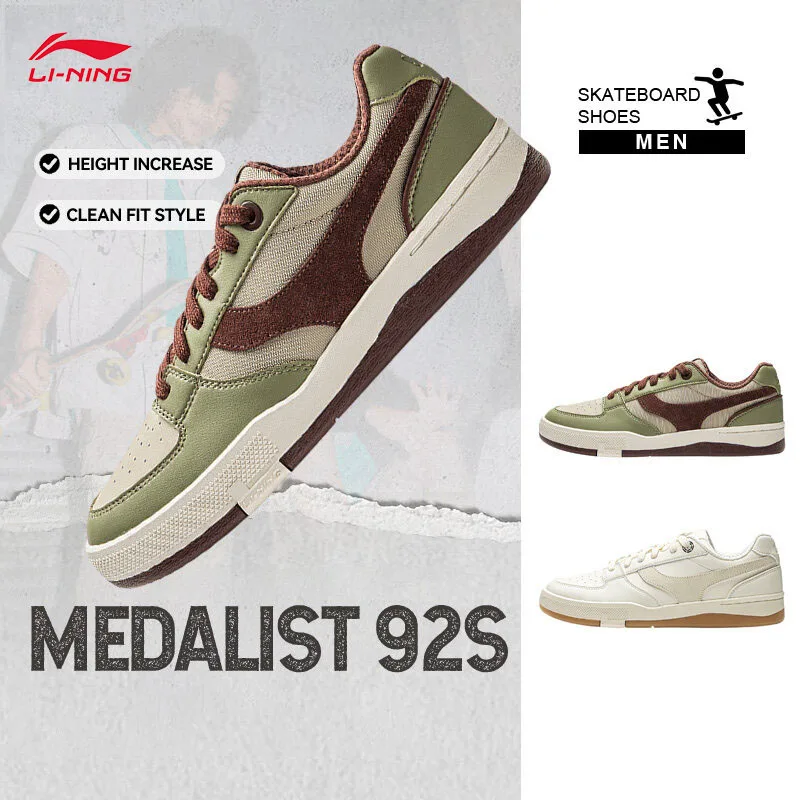 LI-NING MEDALIST 92S Men Skateboard Shoes Walking Shoes Fashion Board AEPU037