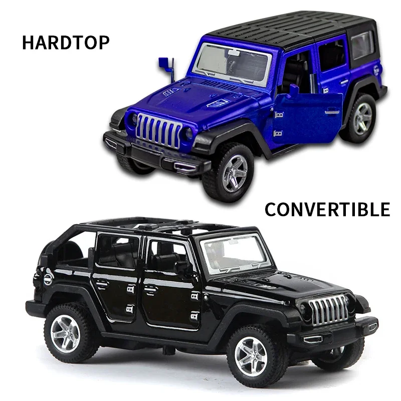 1:36 Alloy JEEPS Wrangler Car Model Simulation Off-road Vehicle Pull Back Car Decoration Ornaments Collection Toys For Children 2