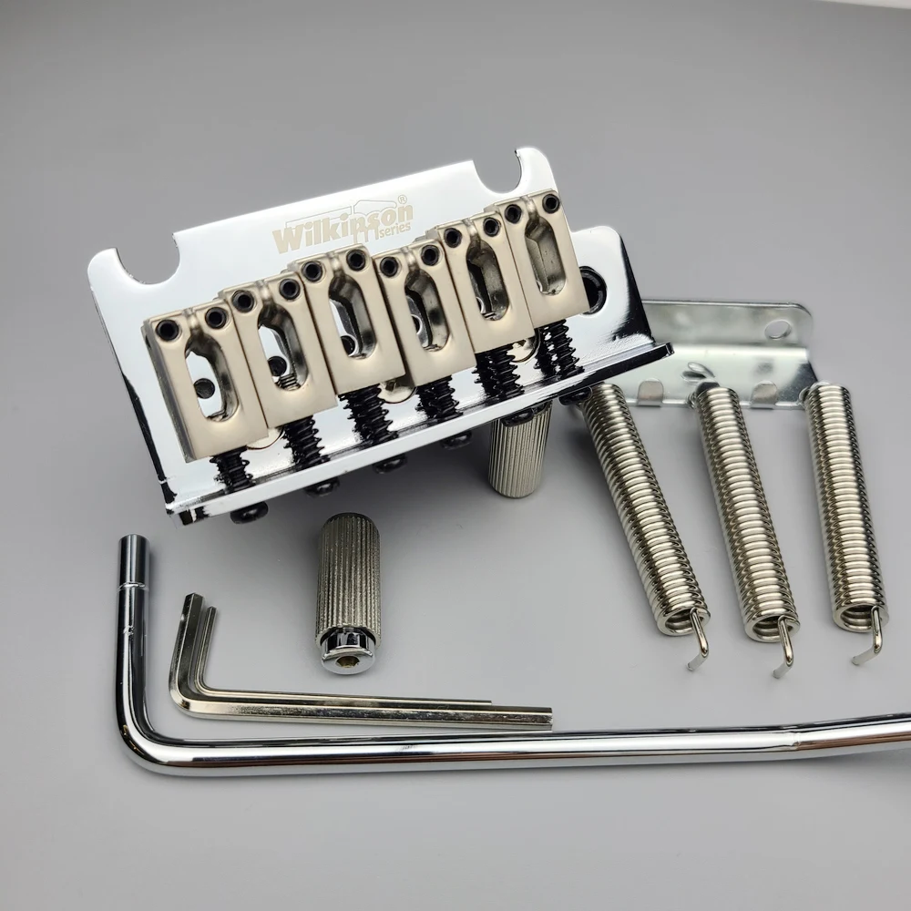 Wilfreddy 2 Post Point Chrome Silver Double Swing Chitarra Elettrica Tremolo System Bridge Per Chitarra Strat E Suhr Wov06