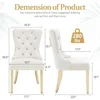 Dining Chairs Set of 6, Luxury Velvet Tufted Legs & Nailhead Trim, Back Lion Head Pull Ring & Rhomboid Pattern, Kitchen Chairs 3