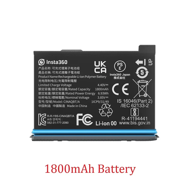 Insta360 x3 סוללה 1800mah ו hub מטען מהיר מקורי עבור insta 360 אחד x 3 אביזרים חשמליים מקוריים