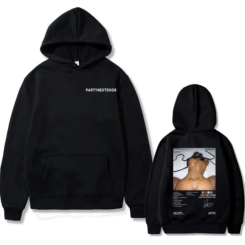 Rapper Partynextdoor PARTYNEXTDOOR 4 Album Cover Graphic Print Hoodie Men Women's Fashion Hip Hop Oversized Streetwear Hoodies