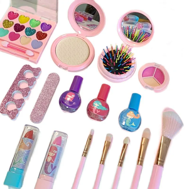 Kit de maquillage de licorne enfant Jouets cosmétiques Set avec sac  Princesse Jeu Cadeau d'anniversaire pour enfants filles