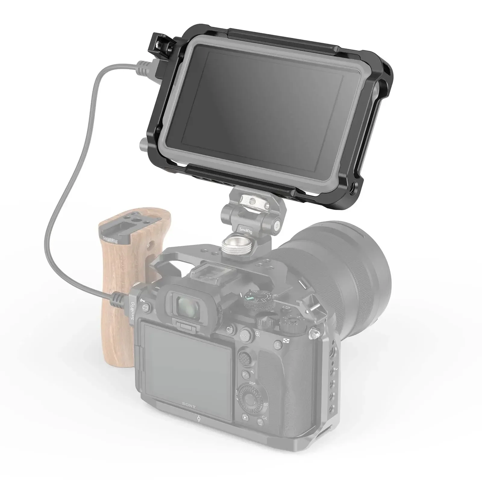 SmallRig Monitor Cage Kit for Atomos Ninja V/Ninja V+with Cage Sunhood Screen Pr