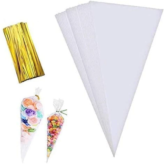 Candy Bag bomboniere per matrimoni decorazione per feste di compleanno  conservazione a cono trasparente in Cellophane