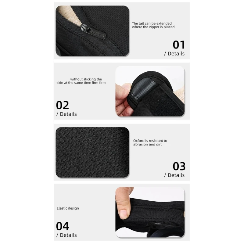 Dog Period Briefs Pants Pantie Soft Suspener Comfortable Pants with 50Pcs Poop Bag Female Dog Diapers