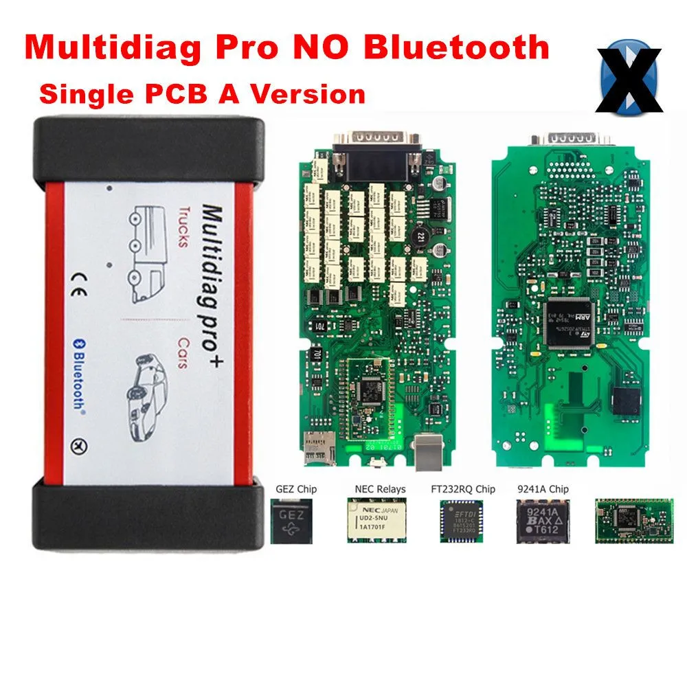 HCCX Azul Doble PCB tcs Pro cdp 150 tcs cdp 2015R3 2016 keygen versión Bluetooth Multi-Idioma OBDII Herramienta de camión automático,No Bluetooth
