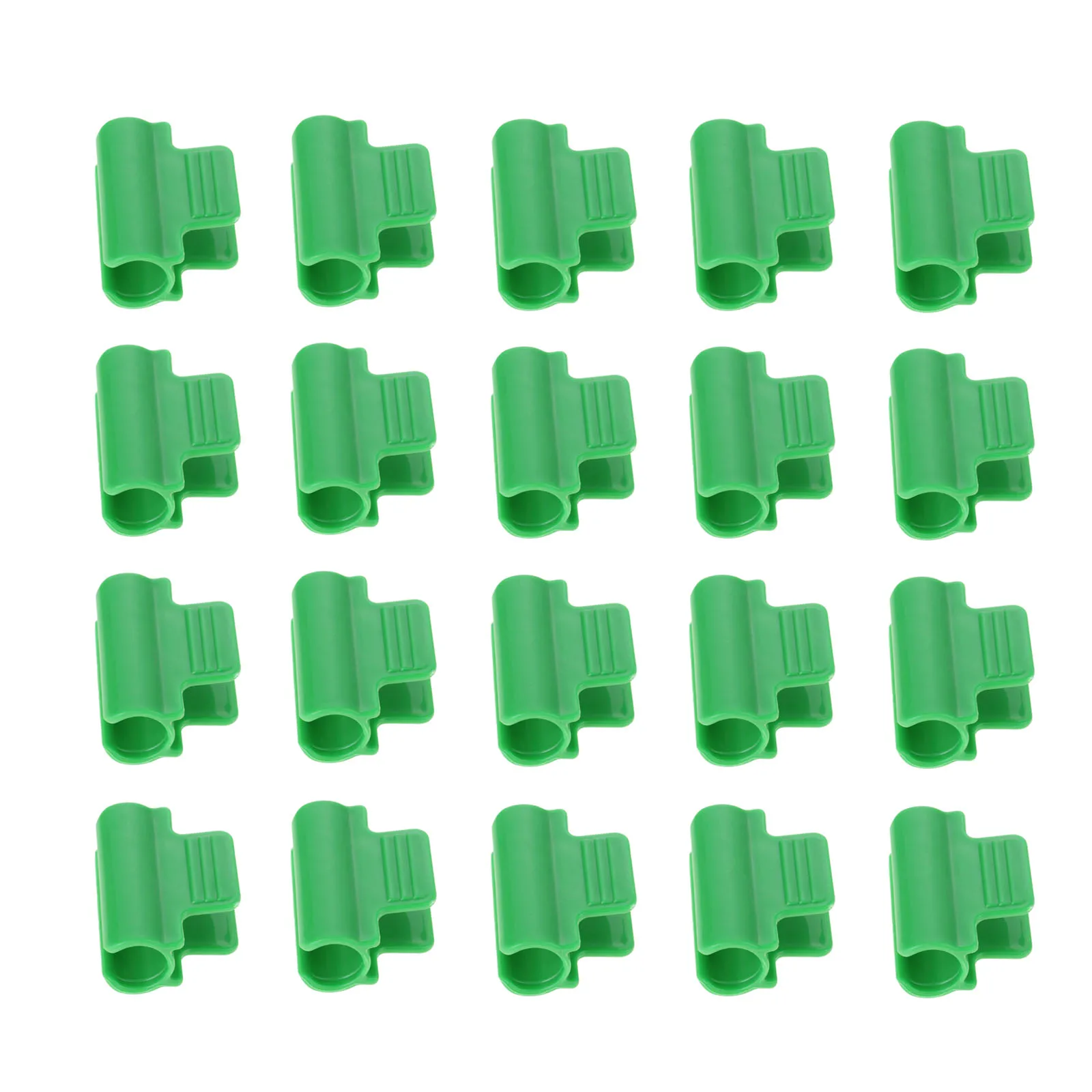 

20pcs Greenhouse Pipe Snap Clamps Plastic Film Buckles Green Clips Gardening Planting fix 16mm Pipe Tarpaulins Sun Visors Net