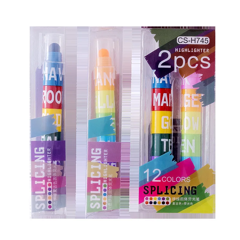 Highlighter Marker Marker Pen 6/12 Colors Splice Mini Bible Highlighters Vintage Candy Colors Pastel Gel Highlighters Gel Dry Highlighter Markers