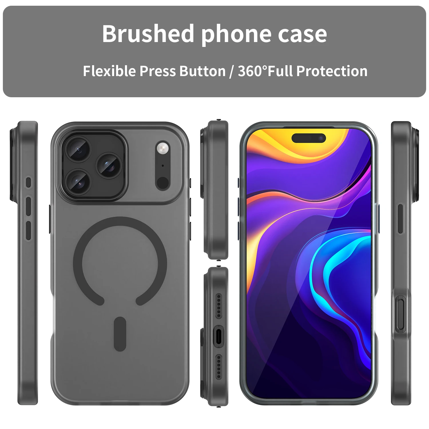 Luxury Ultra-Thin Magnetic Wireless Charging Phone Case - Soft Silicone Cover