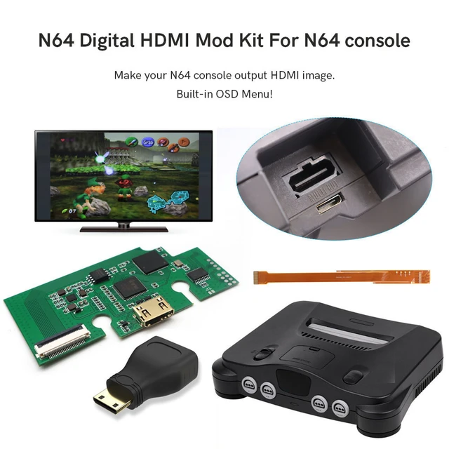 Fejl flaske med hensyn til Hispeedido N64digital Hdmi-compatible Mod Kit N64 Digital To Digital Hdmi-compatible  Mod Kit For N64 Console - Accessories - AliExpress
