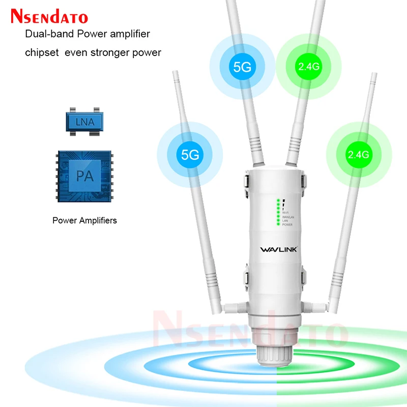 AC1200 AC600 High Power Outdoor Wireless Wifi Repeater AP/WiFi