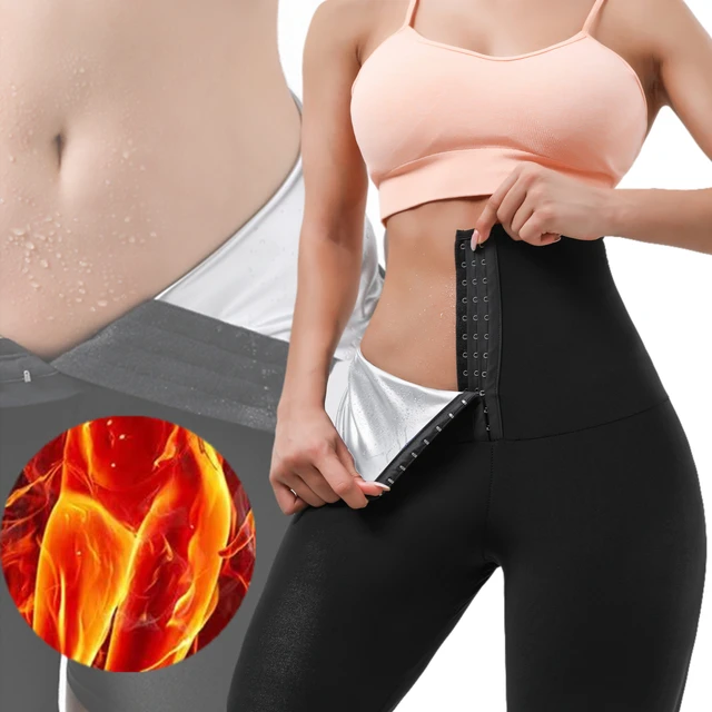 Women Abdomen Control Hip Lifting Sweat Sauna Pants Body Shaper Burning  Fitness Waist Trainer Shapewear Fitness Workout