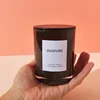 320ml Glass Candle Holder with Lid, Black and White Candle Container for Wedding, Birthday, Holiday & Home Decoration 3