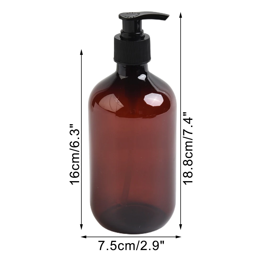 Soap Dispenser 4PCS 500ml Bathroom Reusable Hand Pump Dispenser Bottle Shower Gel Shampoo Refillable