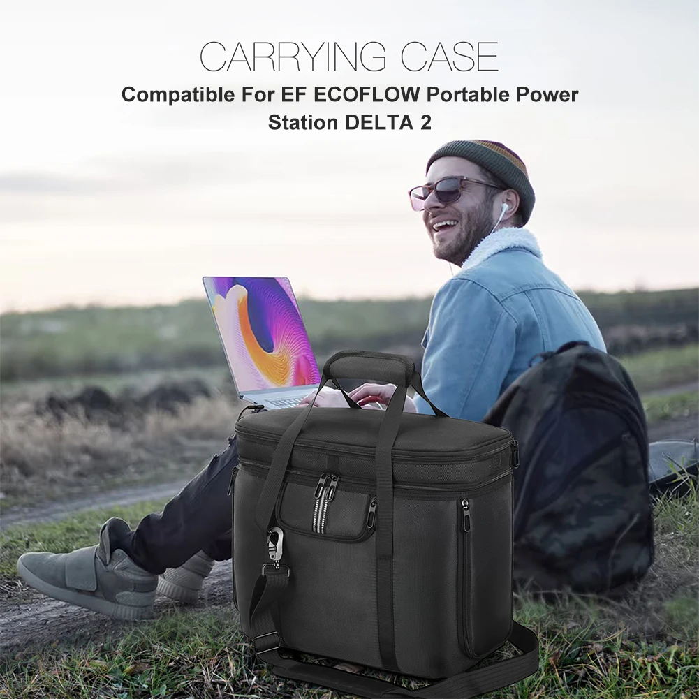 Carrying Case Portable Power Station Bag Dustproof Travel Storage Bag Anti-drop for Ecoflow Delta 3 Plus/Solar Generator Delta 2
