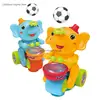Electric Walking Elephant Toy Beating Drum Blowing Ball Toy with Light&Music Dropship 1