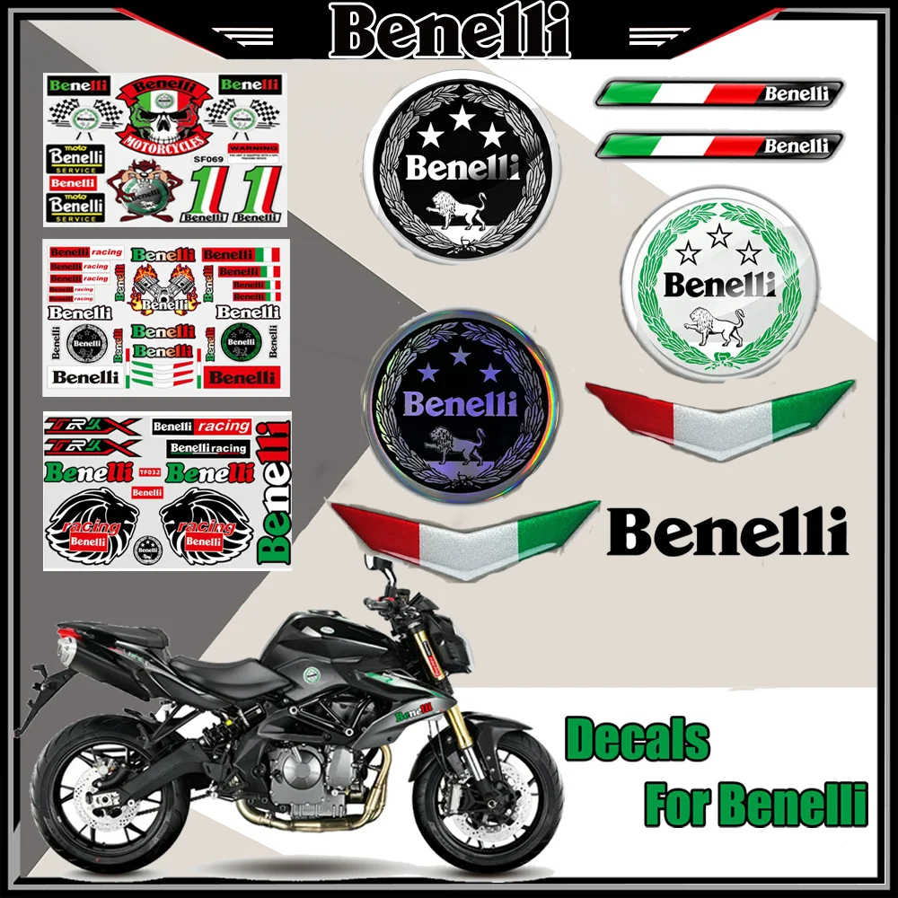 

Motorcycle Exhaust Logo Helmet Vinyl Stickers For Benelli Leoncino TRK TNT BN X 752s 702x 502x 502c 302s 702 502 500 300 251 125
