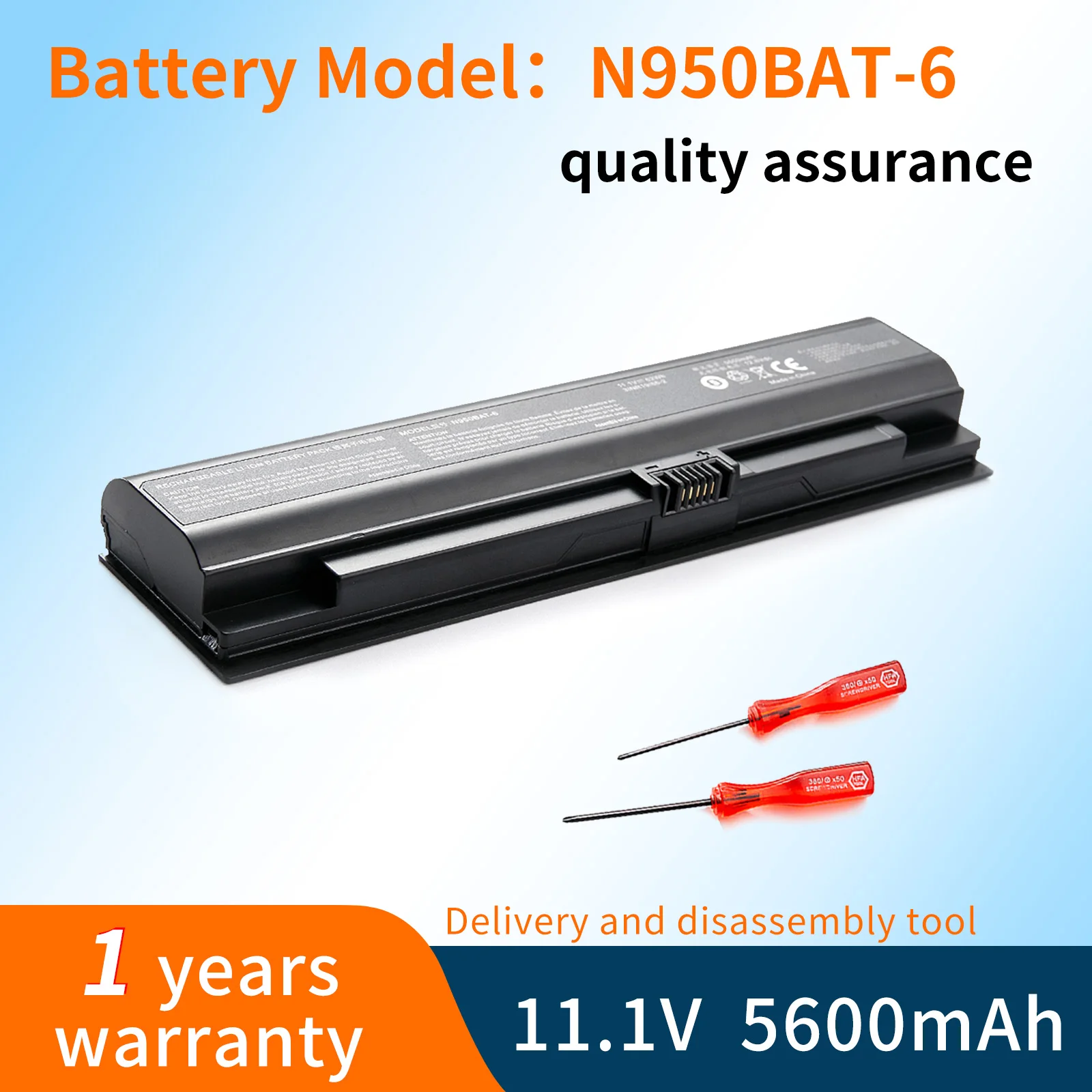 Batteria Per Laptop Bvbh N950Bat-6 Per Hasee Zx7-Cp5G Zx7-Ct5Da Zx8-Ct5Da Zx8-Cr5S1 Tx7-Ct5A1 Tx8-Ct5Dh Tx8-Ct7Dk Gx9-Ct5Dk